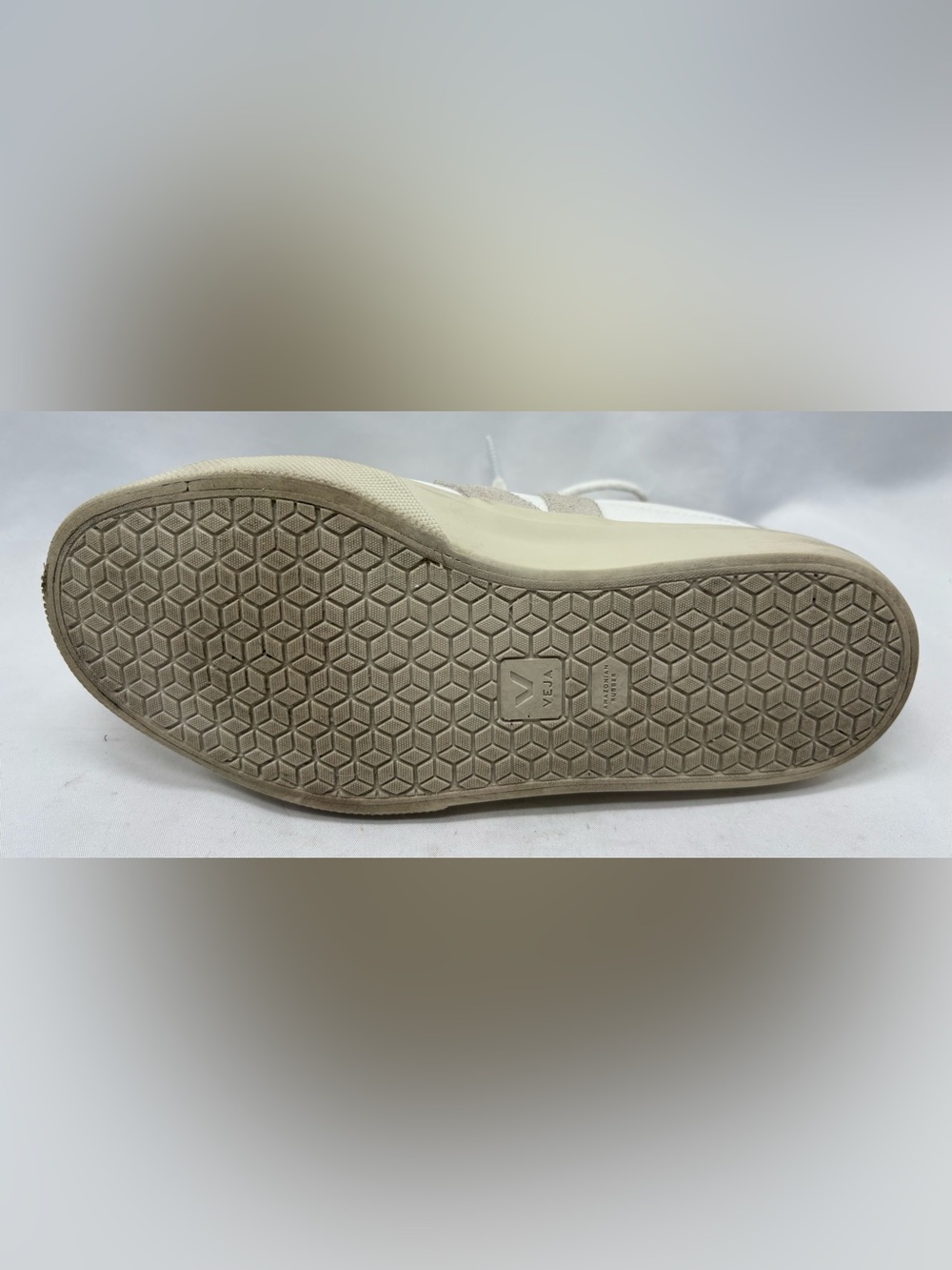 Veja Campo T2 A White/Grey Leather Sneakers - Size Women US 6 EU 35 - Picture 6 of 9